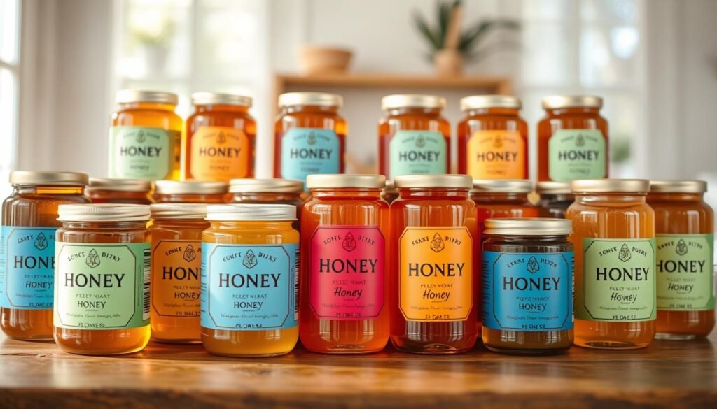 Produkt-Preisspanne honigglasetikett