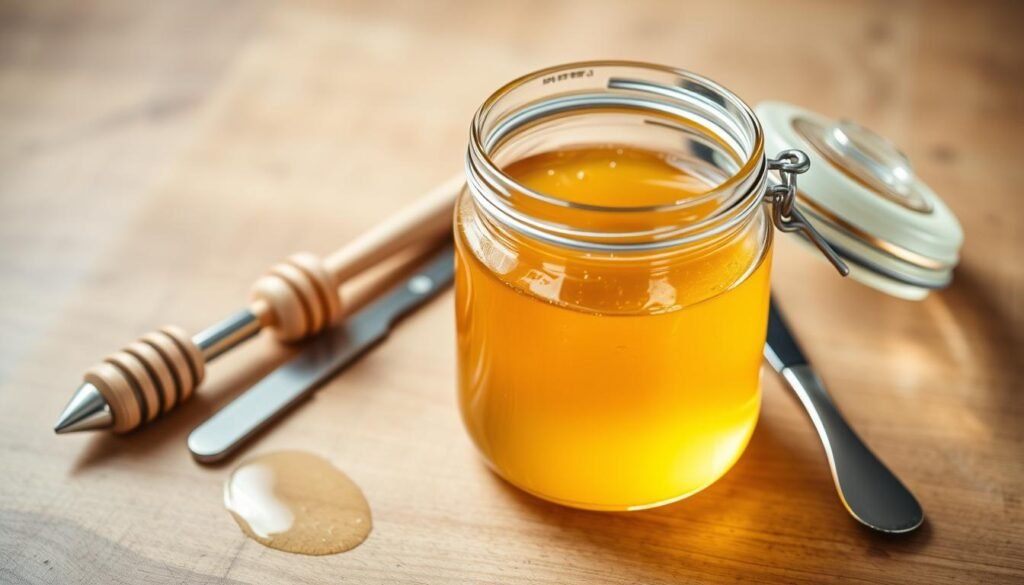 entnahme honig besteck